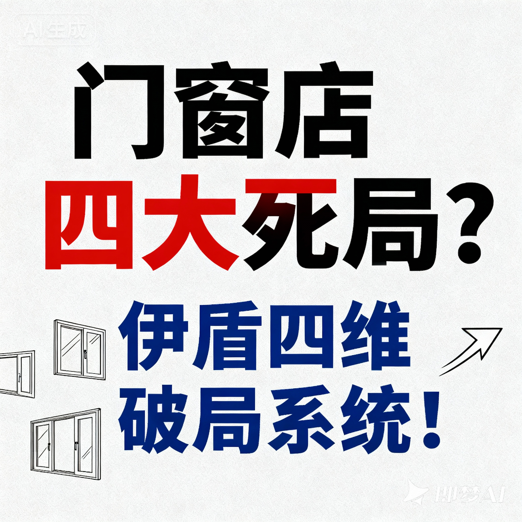 門窗店四大死局？伊盾四維破局系統(tǒng)！